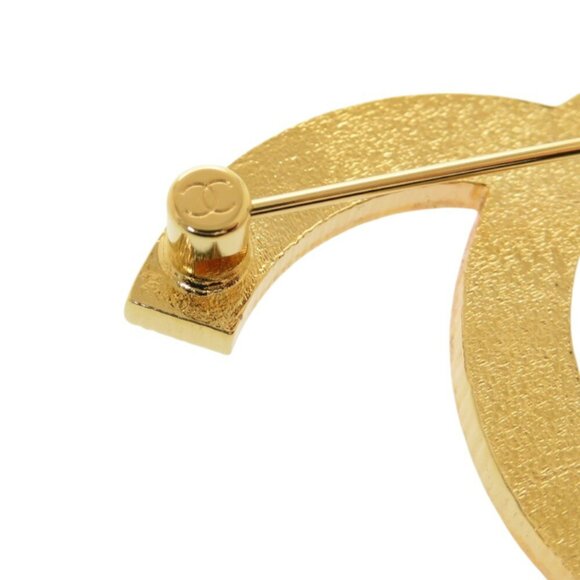 CHANEL Pink Logo Brooch